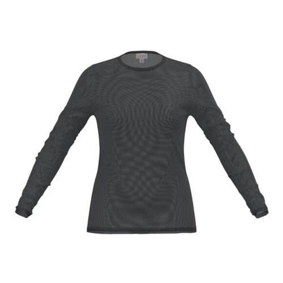 LuLaRoe 2XL Black May Long Sleeve Mesh Top - Picture 1 of 4